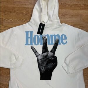 Homme femme medium hoodie cut off new